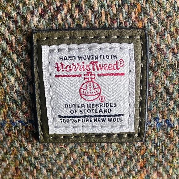 Islander Harris Tweed “Cassley” 100% Pure Wool Olive and Tweed Women's Tote. NWT - Picture 2 of 16